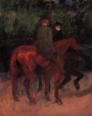 Toulouse-Lautrec - Man and Woman Riding through the Woods
