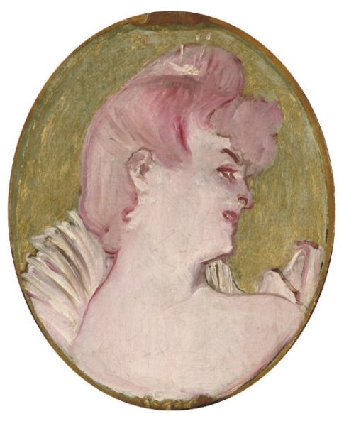 Portrait de femme (Medaillon pour la decoration du salon de la Maison de la rue d'Amboise, Paris)