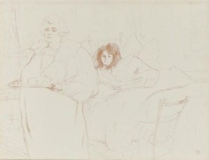 Femme Au Plateau, Petit Dejeuner, Madame Baron Et Mademoiselle Popo