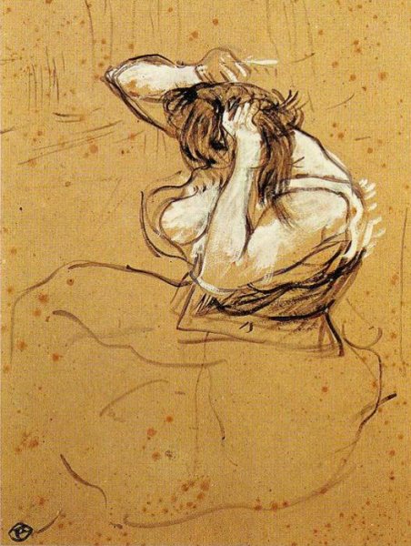 Woman Brushing Her Hair