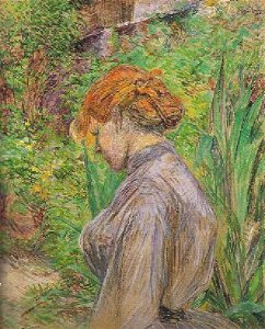 Red Headed Woman In The Garden Of Monsieur Foret