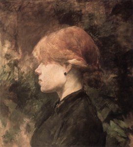 Red-Haired Girl in Monsieur Forest's Garden (Carmen Gaudin)