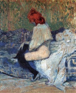 Red-Haired Woman on a Sofa