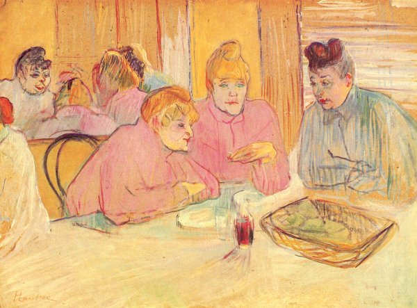 The ladies in the brothel dining-room